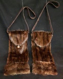 His and hers muskrat sleeve bags